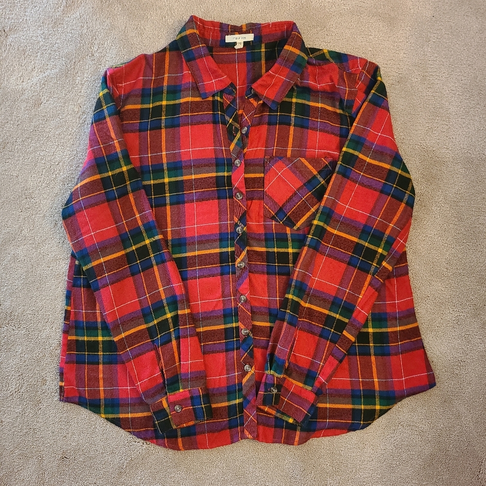 Red Plaid Maurices Flannel